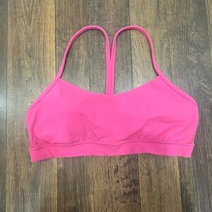 Women's Lululemon Pink Flow Y Sports Bra